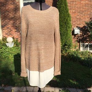 🦋 3 for $25 - Faded Glory Faux Layer Melange Knit Sweater